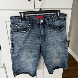 GUESS Men's Faded Blue Jean Shorts